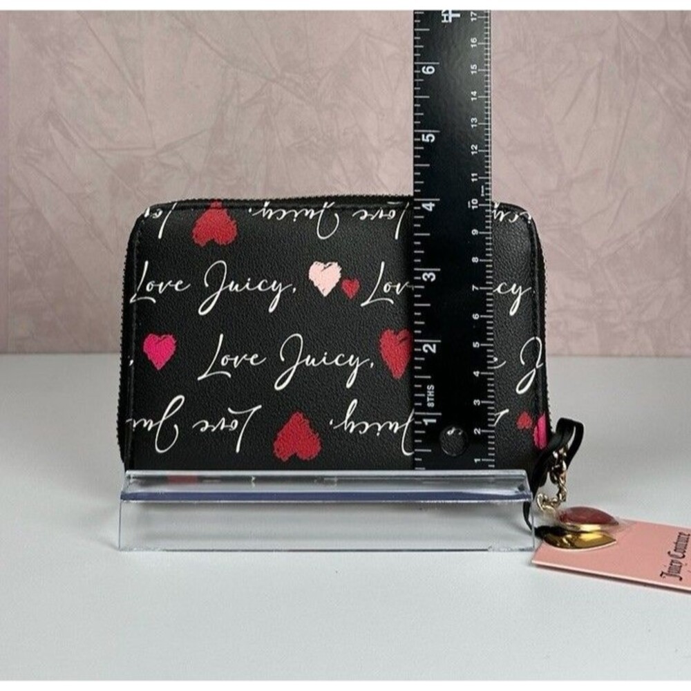 Juicy Couture Love Letter Mini Tote Purse & Wallet Set Black NWT Y2K Style - Picture 12 of 15